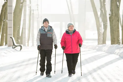 Chiropractic Family Wellness Center - Seniors strolling outside during winter